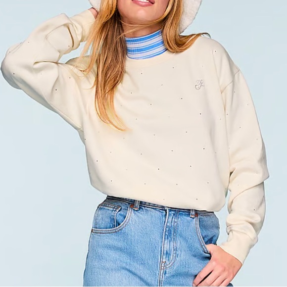 PINK Victoria’s Secret 
IVY FLEECE CLASSIC BLING CREW SWEATSHIRT - Picture 2 of 5